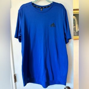 Mens ADIDAS NEW Aeroready Team Royal Blue Shirt Short Sleeves Size Large